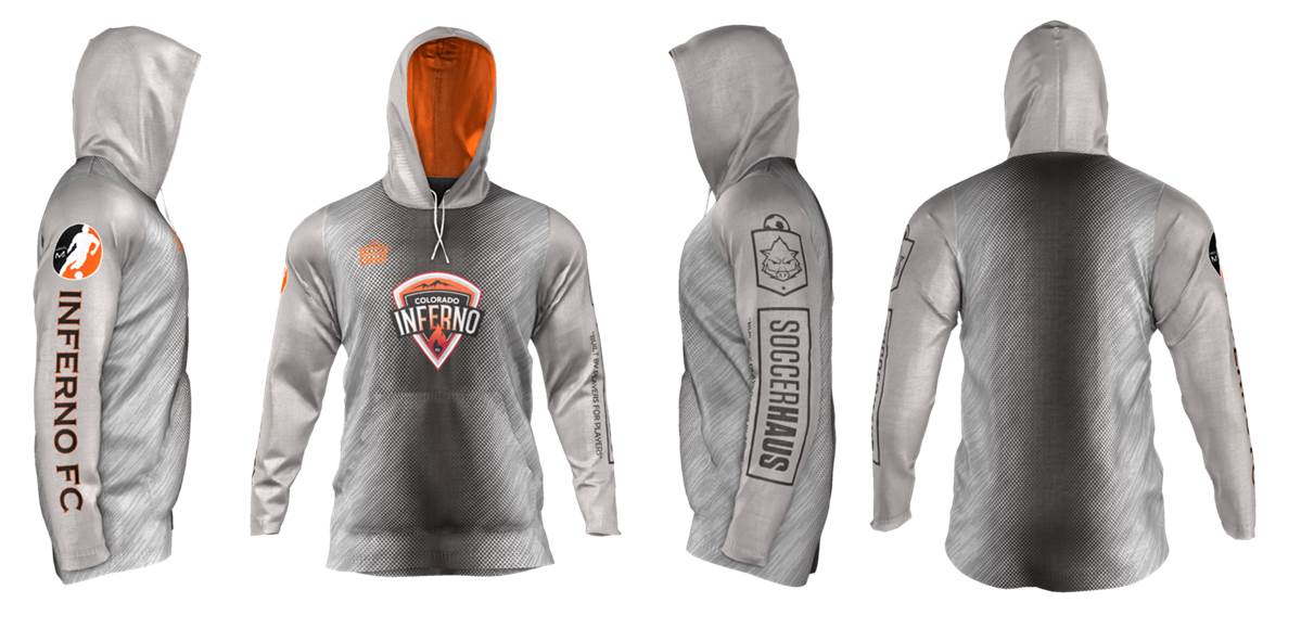 Sublimated Hoodie - Silver