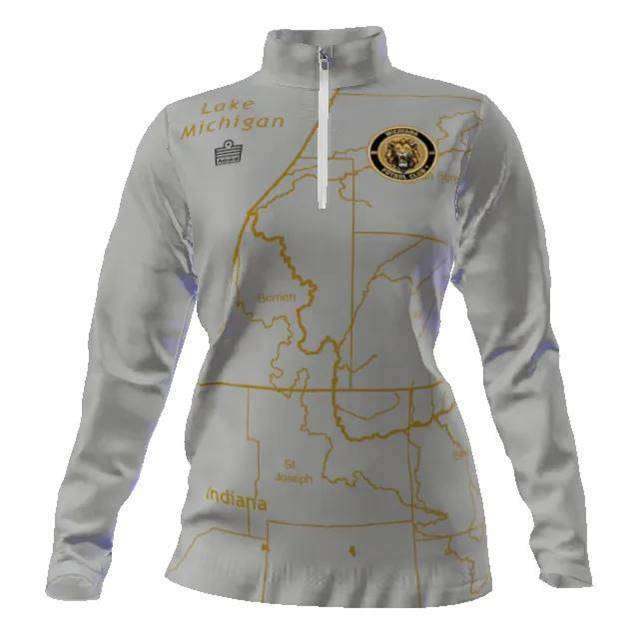 Womens Gray 1/4 Zip Jacket