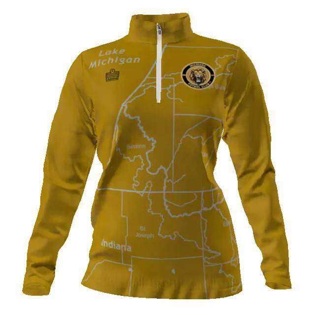 Womens Gold 1/4 Zip Jacket