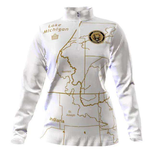 Womens White 1/4 Zip Jacket