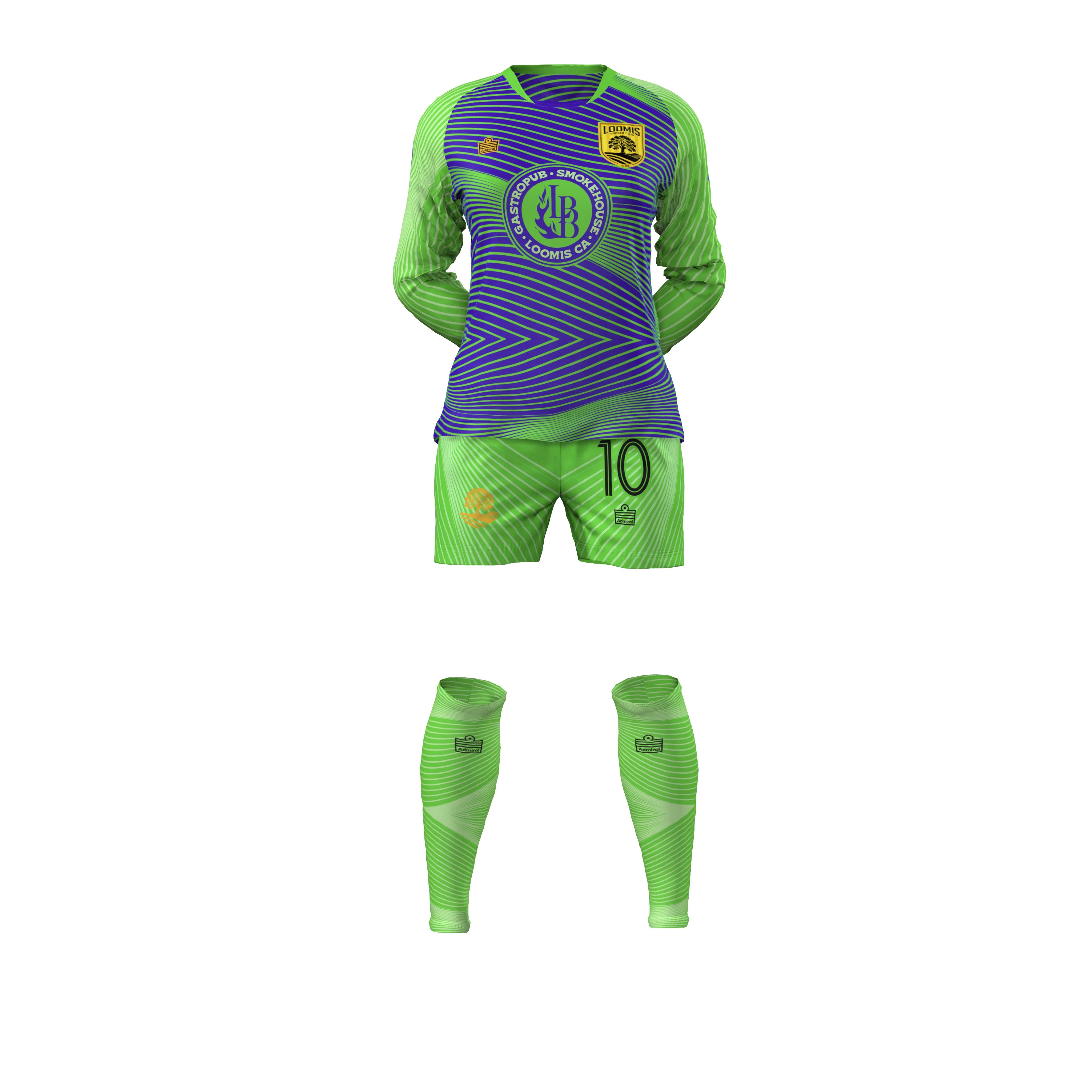 Womens/Girls GK Blue Full Kit (LS)