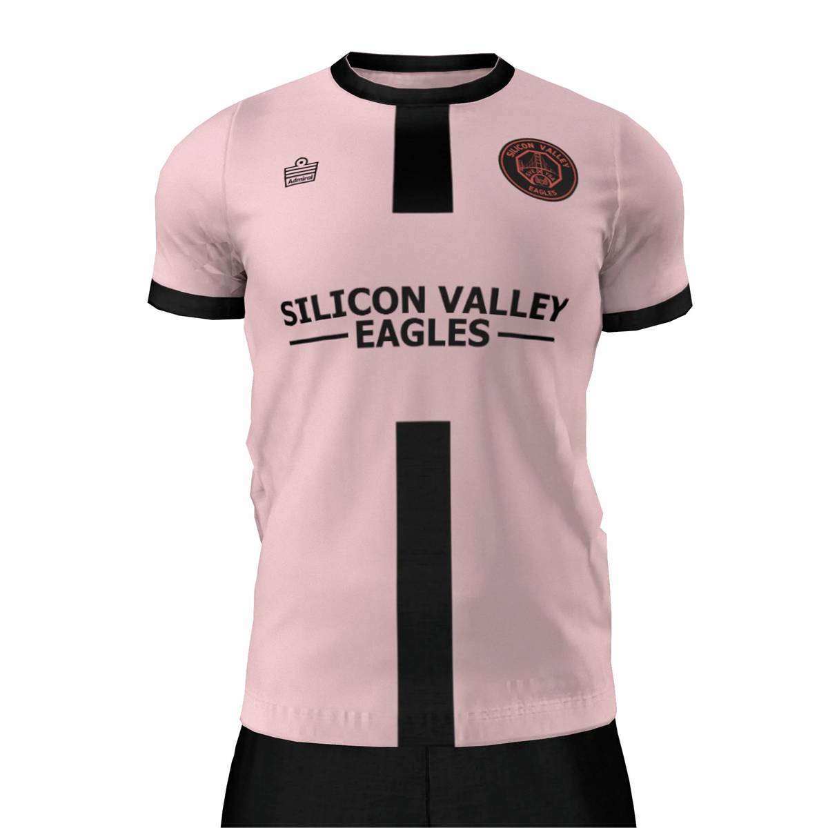 Boys 3rd Jersey Kit PINK BLACK