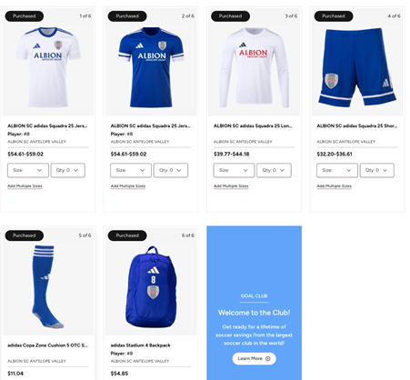 Soccer Kit Prices Reference 